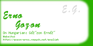 erno gozon business card